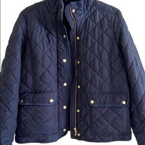 JCrew Navy Blue Quilted Jacket - M